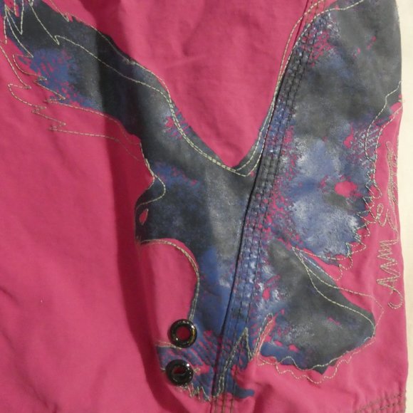 AMERICAN EAGLE | size 33 | Men's Board Shorts | Swim Trunks | Pink - Picture 8 of 16